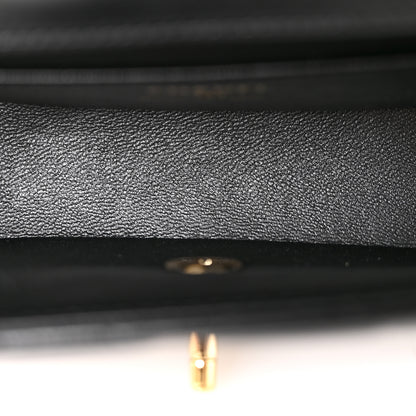 Chanel Lambskin Quilted Tab Mini Flap Black 5 of 12