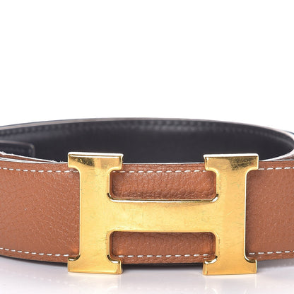 Hermes Box Togo 32mm H Belt 85 Black Gold 4 of 7