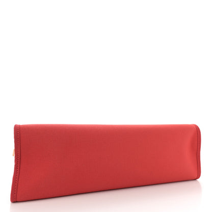 Hermes Vache Hunter Toile Herbag Zip 31 PM Rouge Tomate Natural 5 of 15