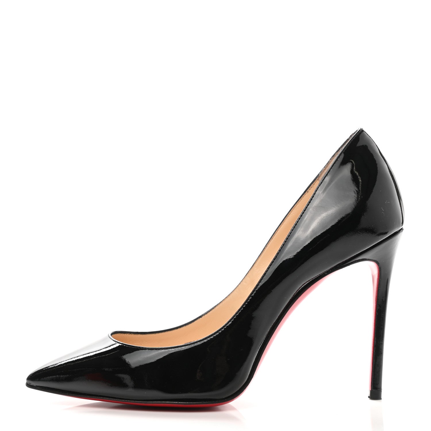 Christian Louboutin Patent Pigalle Follies 100 Pumps 38 Black 1 of 8