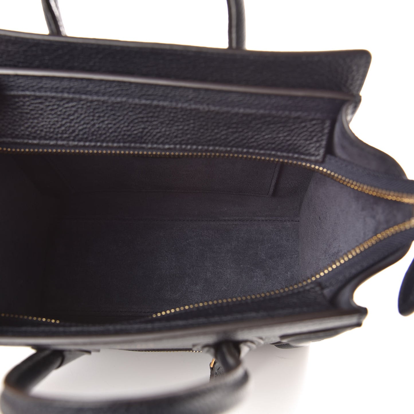 Drummed Calfskin Nano Luggage Midnight