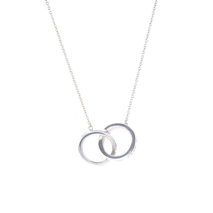 Tiffany Sterling Silver 1837 Interlocking Circles Pendant Necklace 4 of 9