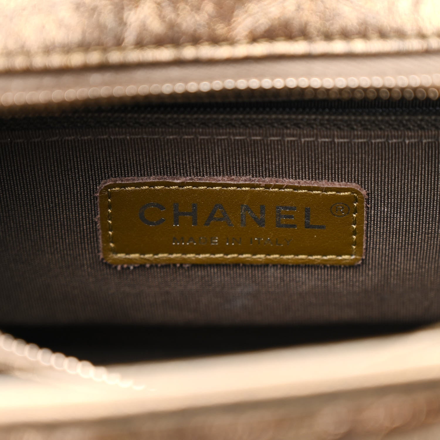 Chanel Metallic Calfskin Chevron Quilted Small Gabrielle Hobo Gold 6 of 11