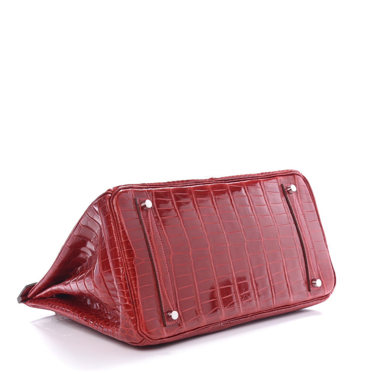 Shiny Porosus Crocodile Birkin 35 Rouge Vif