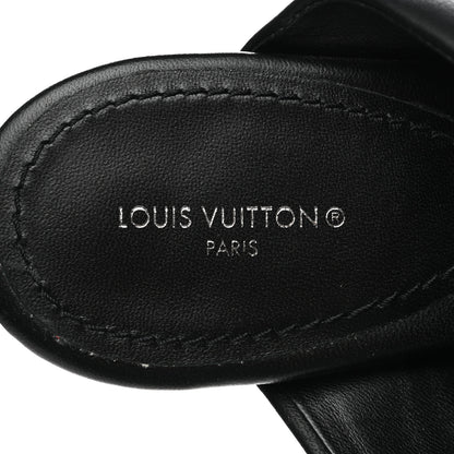 Louis Vuitton Lambskin Drapy Heel Mules 41 Black 7 of 10