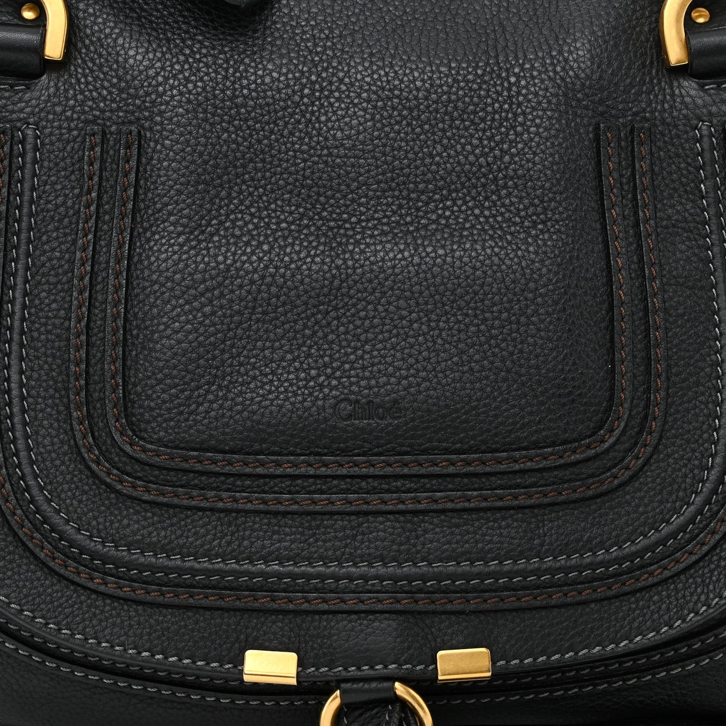 Calfskin Medium Marcie Satchel Black