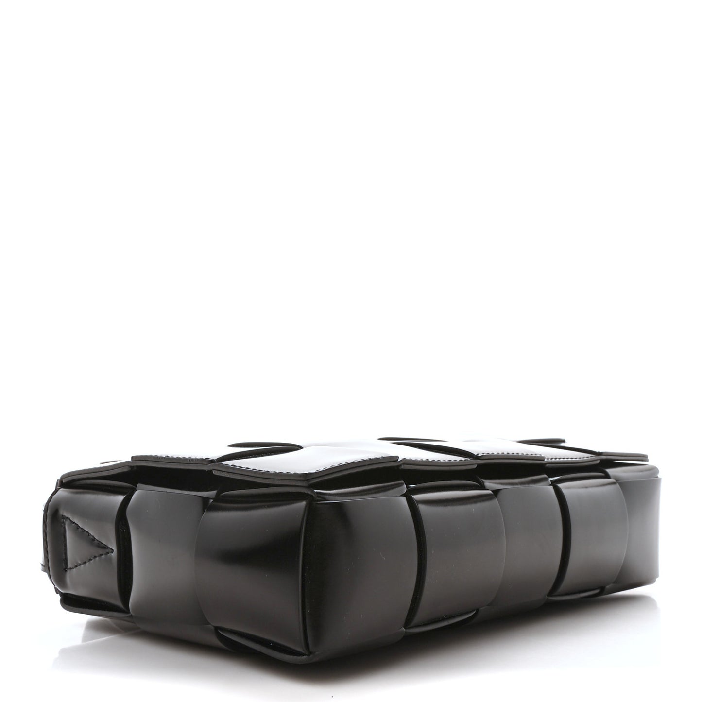 Spazzolato Intrecciato Maxi Cassette Crossbody Bag Black