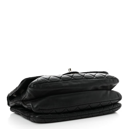 Chanel Lambskin Quilted Jumbo Chanel 3 Flap Black 4 of 13