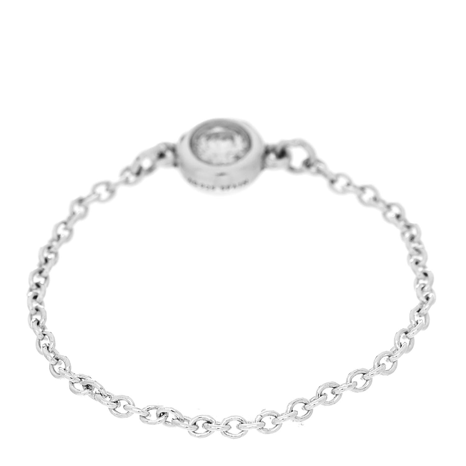 Tiffany Sterling Silver Diamond Elsa Peretti Diamonds by the Yard Ring 52 6 3 of 5