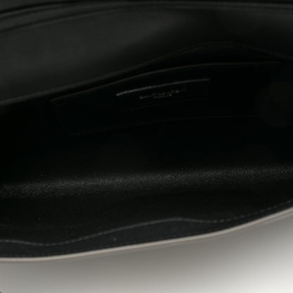 Saint Laurent Metallic Calfskin Manhattan Chain Clutch Metal Argento 5 of 10
