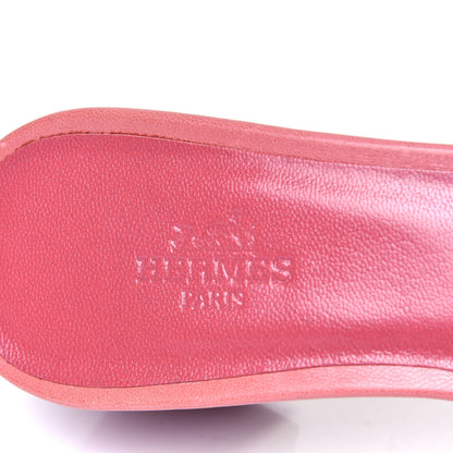 Hermes Nappa Oasis Sandals 36.5 Rouge Blush 6 of 6