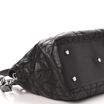 Christian Dior Lambskin Cannage Medium Granville Tote Black 10 of 14