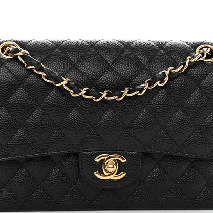 Chanel Caviar Quilted Medium Double Flap Black 8 of 10