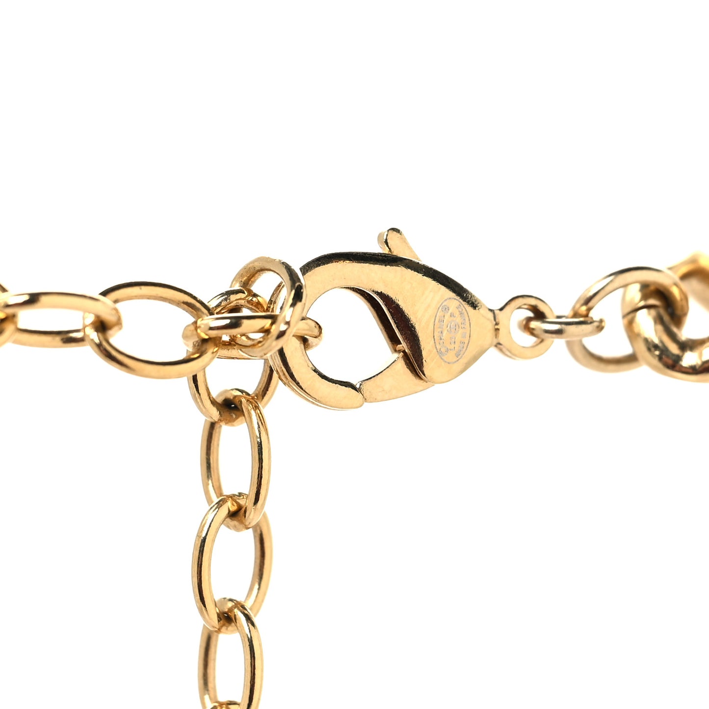 Crystal CC Oval Choker Necklace Gold