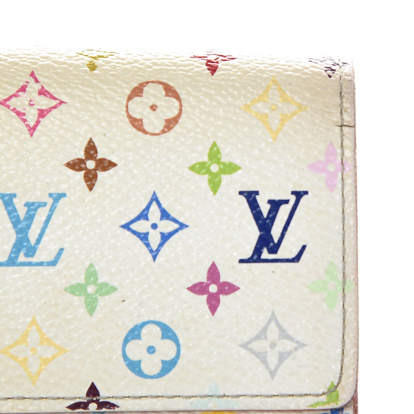 Monogram Multicolor Sarah Wallet White Litchi
