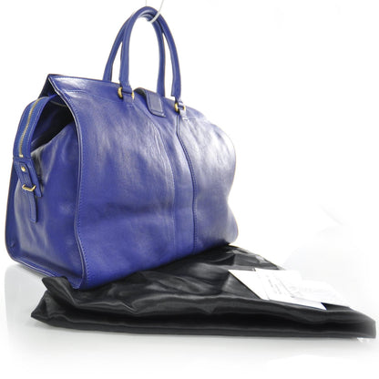 Saint Laurent Leather Large Cabas Chyc Blue 3 of 9