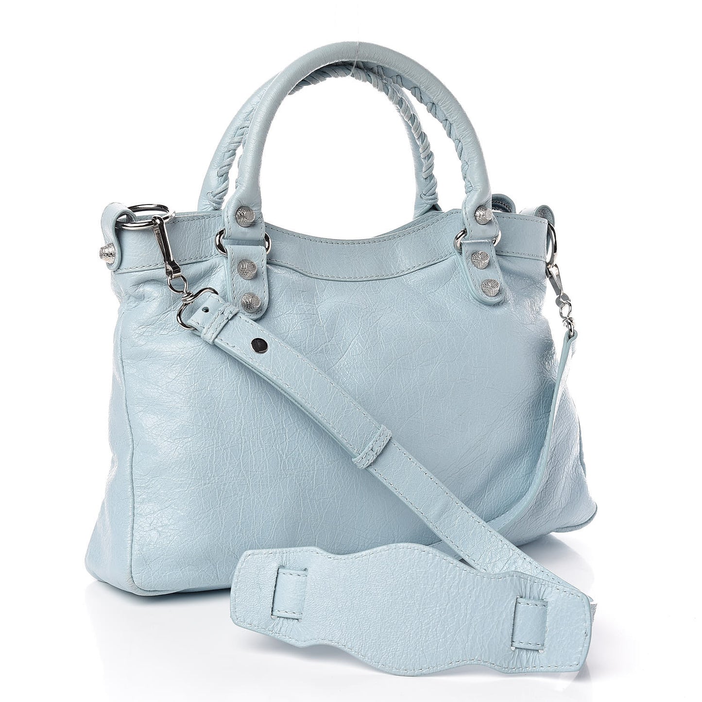 Agneau Giant 12 Silver Hardware Town Bleu Dragee