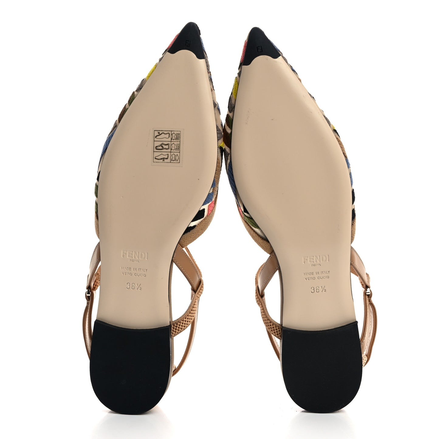 Technical Mesh FF Colibri Lite Slingback Ballerina Flats 36.5 Multicolor