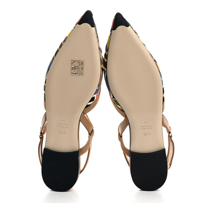 Fendi Technical Mesh FF Colibri Lite Slingback Ballerina Flats 36.5 Multicolor 5 of 8
