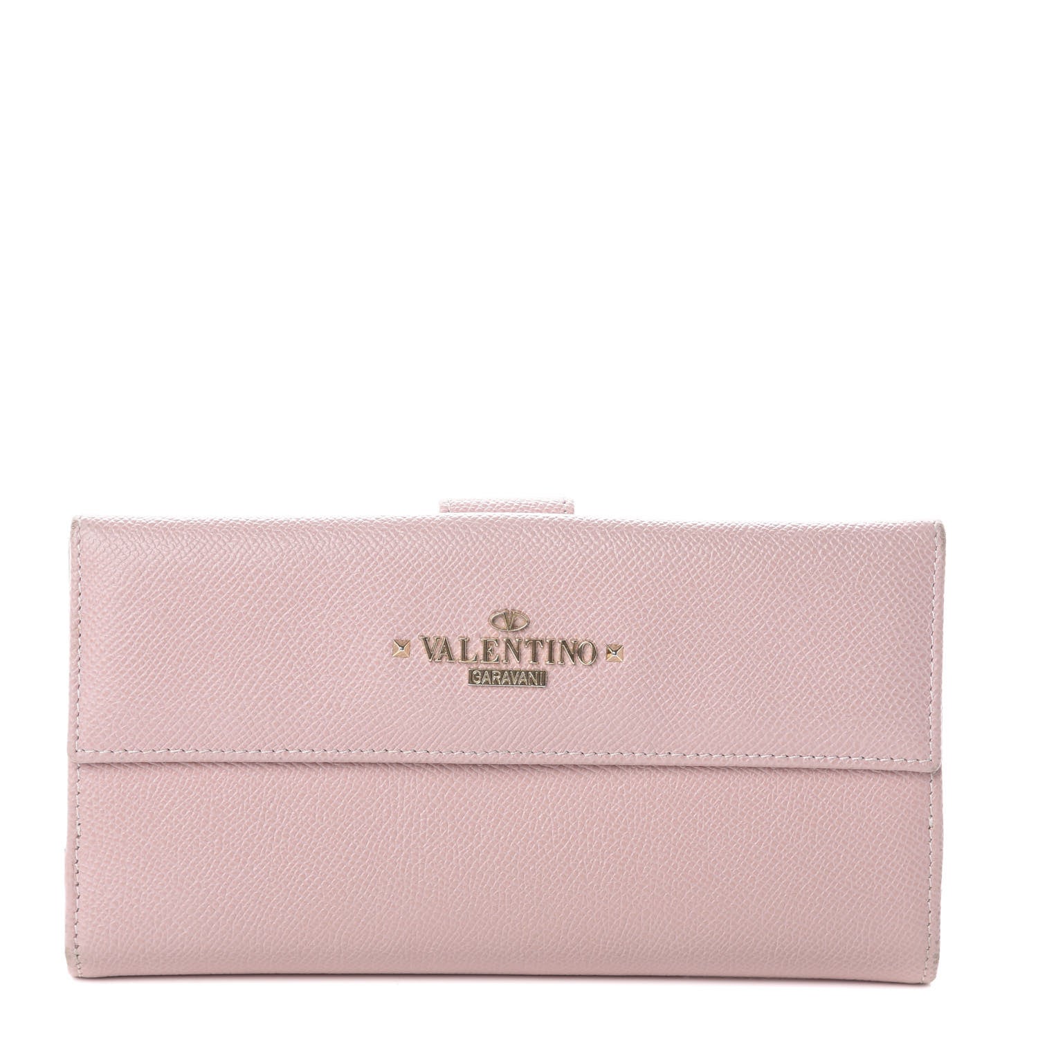 Valentino Garavani Grained Calfskin Continental Wallet Pink 1 of 5