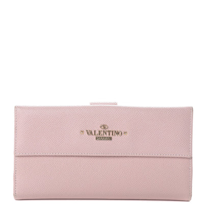 Valentino Garavani Grained Calfskin Continental Wallet Pink 1 of 5