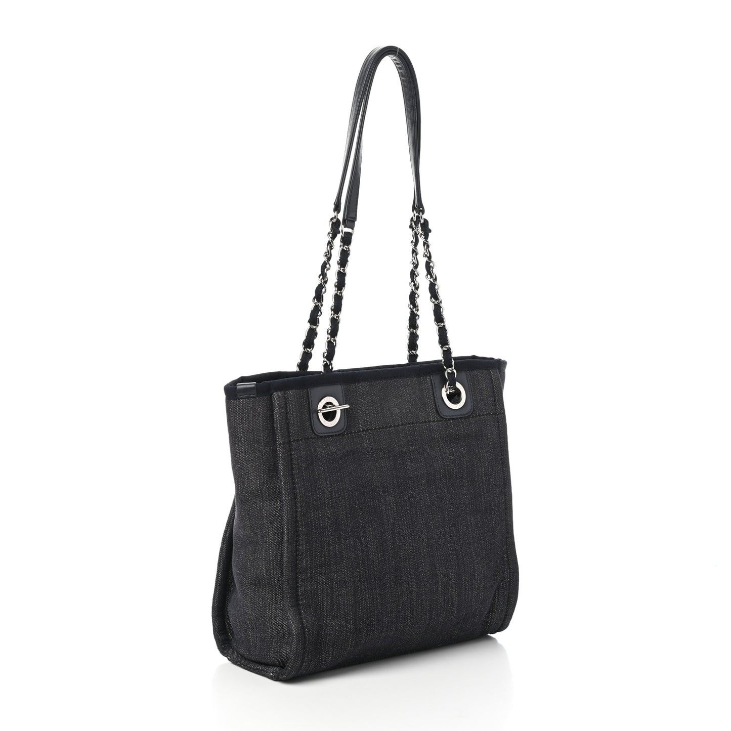 Denim Mini Deauville Tote Dark Blue