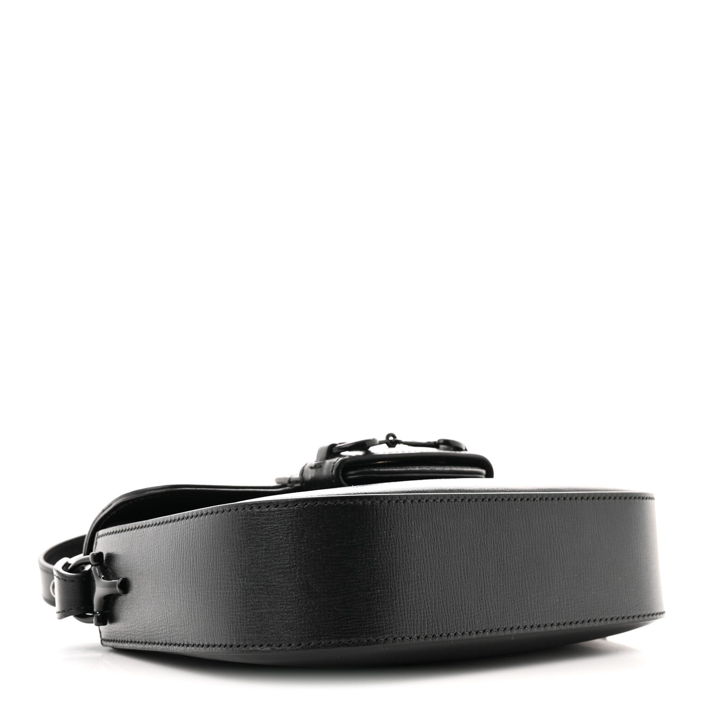 Azalea Calfskin Web Monochrome Mini Horsebit 1955 Shoulder Bag Black