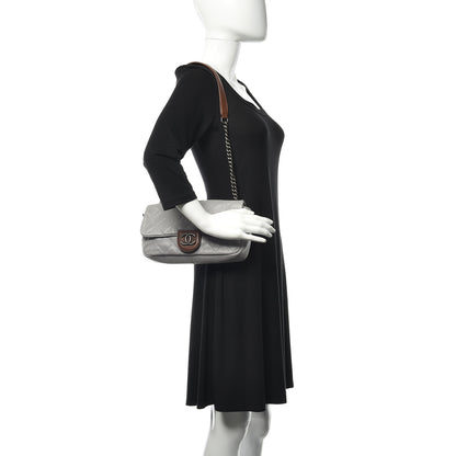 Chanel Calfskin Country Chic Flap Grey 2 of 10
