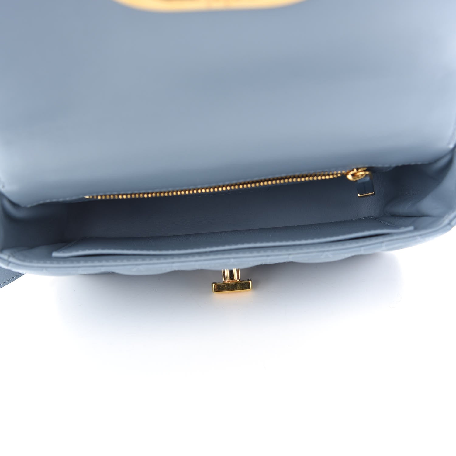 Christian Dior Calfskin Cannage Small Caro Bag Cloud Blue 5 of 9
