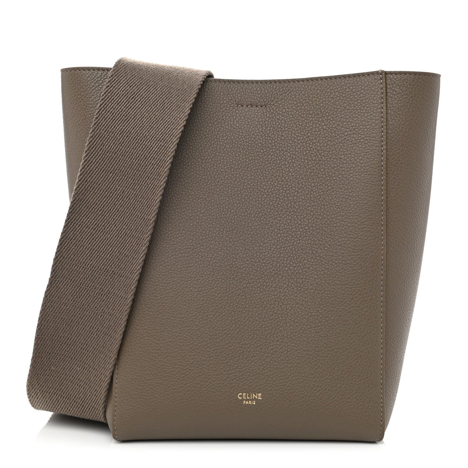 Celine Soft Grained Calfskin Small Sangle Bucket Bag Taupe 1 of 8
