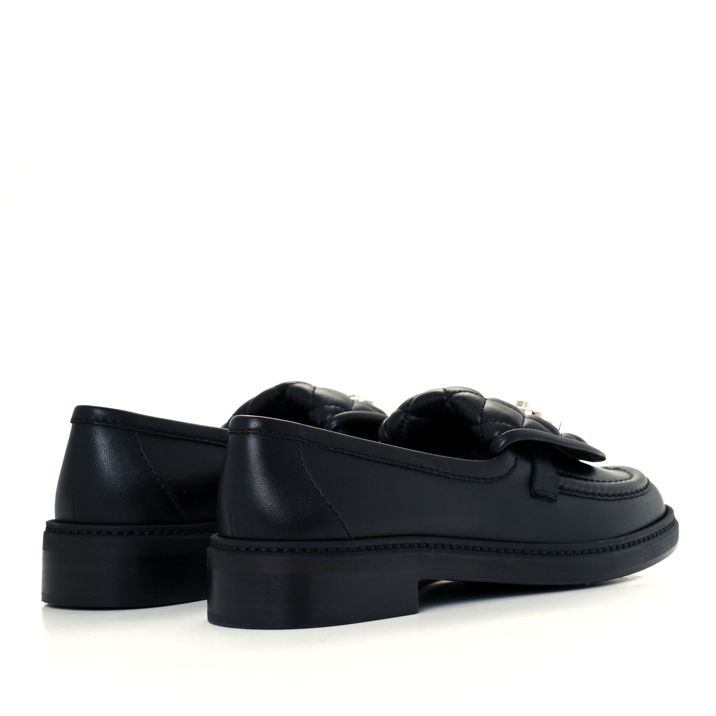 Lambskin Quilted CC Turnlock Loafers 37 Black