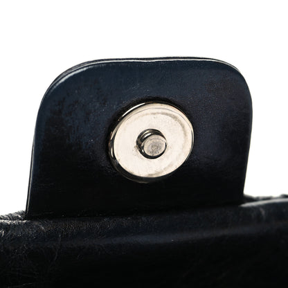 Chanel Glazed Aged Calfskin Quilted 2.55 Reissue Flap Belt Bag Clutch Black 13 of 13