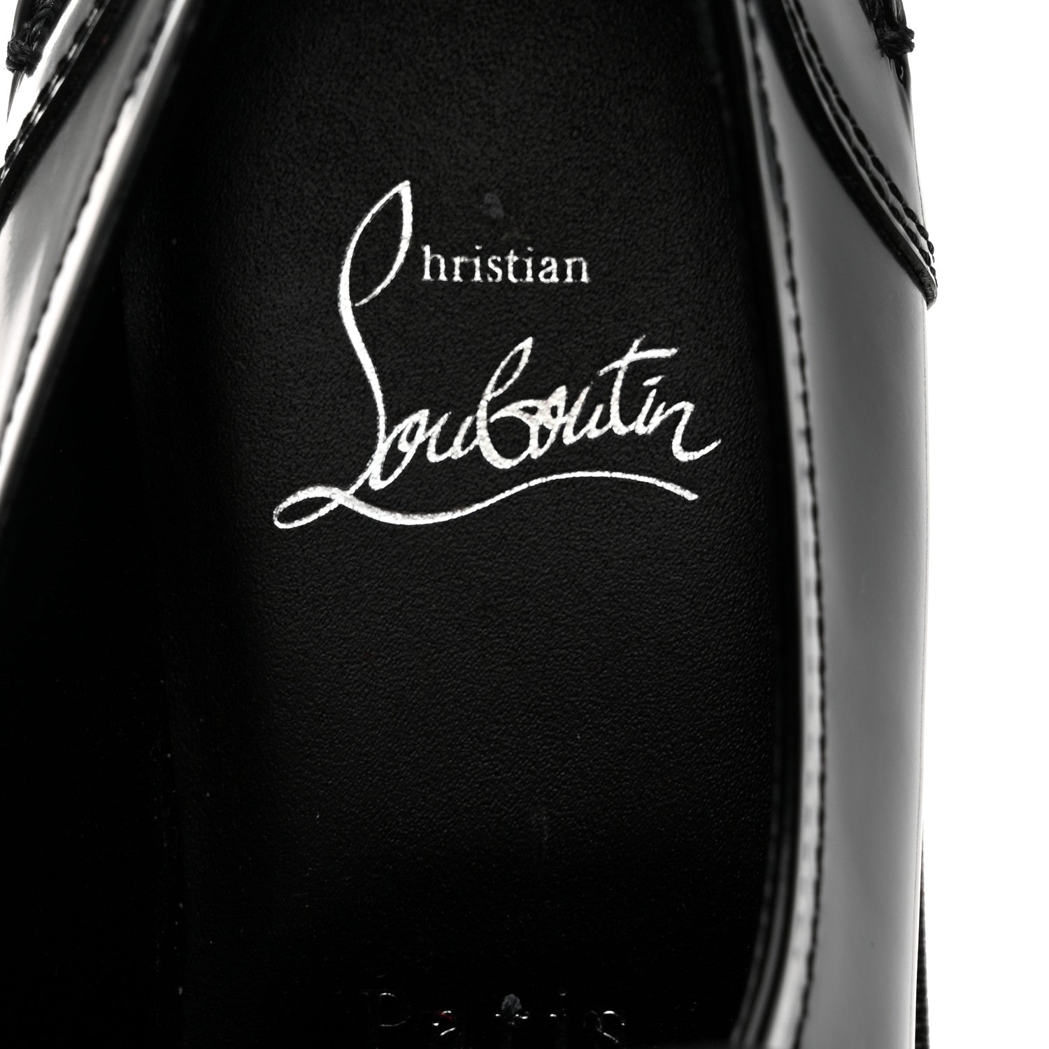 Christian Louboutin Patent Mens Medallion Flat Loafers 36 Black 6 of 7