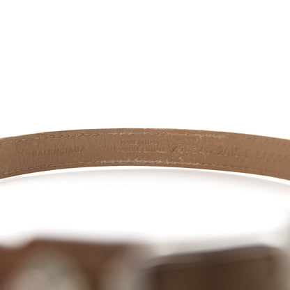Balenciaga Agneau Giant Silver Hardware Triple Tour M Bracelet Marron Cannelle 5 of 8