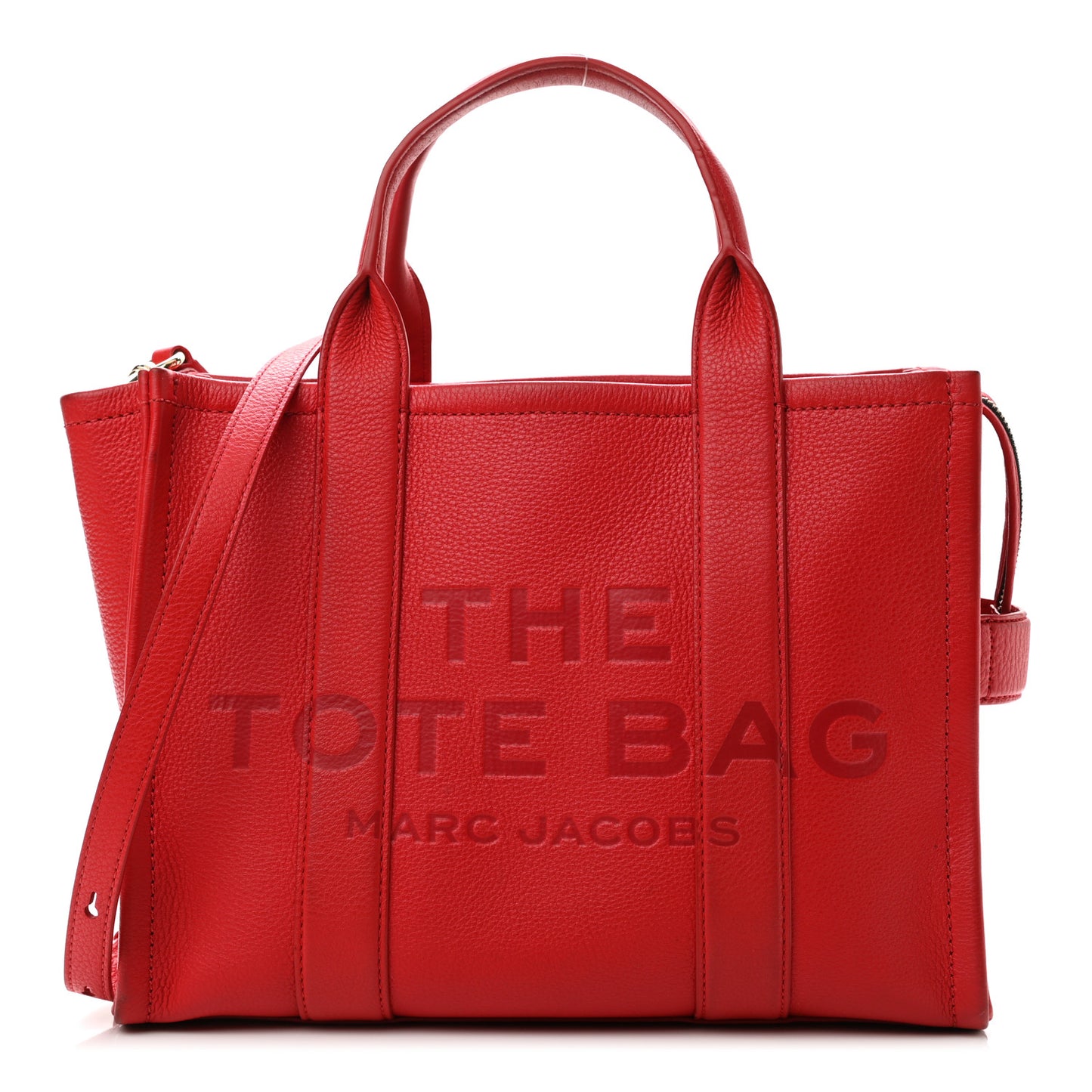 Grained Calfskin Medium The Tote Bag True Red