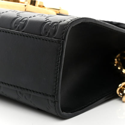 Gucci Guccissima Small Padlock Shoulder Bag Black 11 of 12