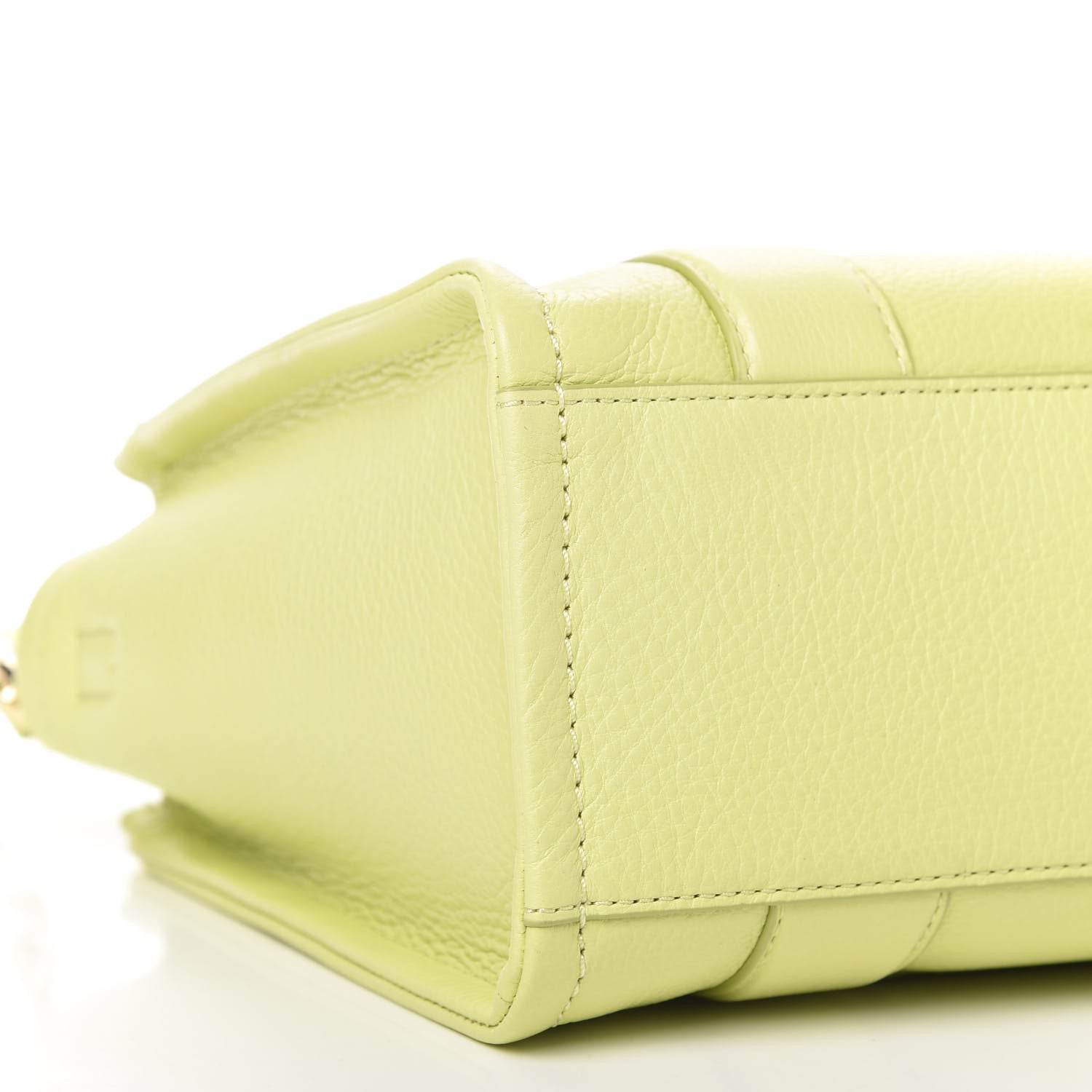 Marc Jacobs Natural Grain Calfskin Small Tote Shadow Lime 6 of 10
