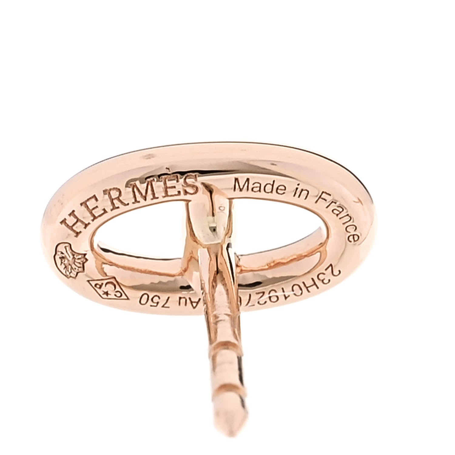 Hermes 18K Rose Gold TPM Farandole Stud Earrings 4 of 5