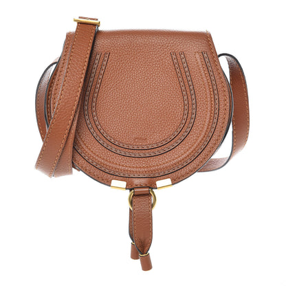 Chloe Calfskin Mini Marcie Round Crossbody Bag Tan 1 of 10