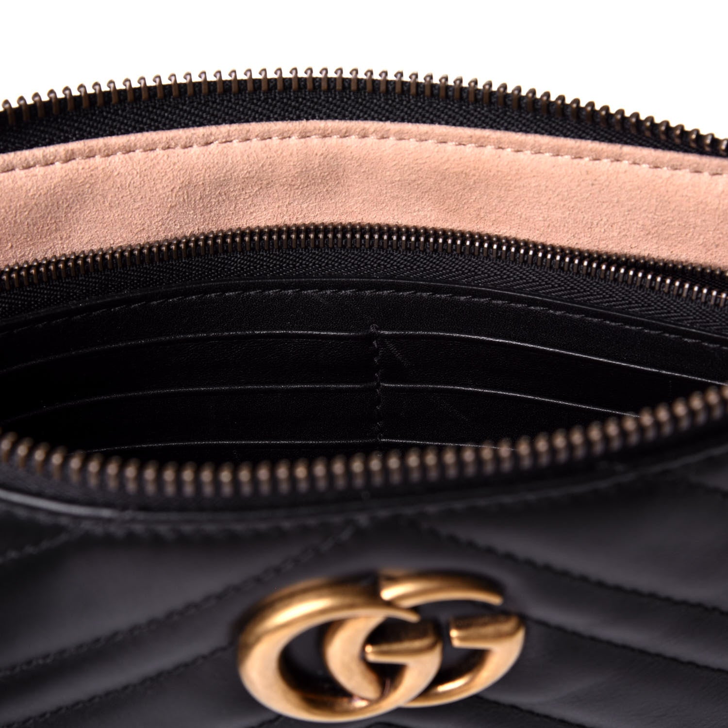 Gucci Calfskin Matelasse Mini GG Marmont Chain Bag Black 8 of 8