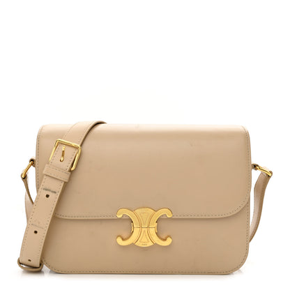 Celine Shiny Calfskin Medium Triomphe Nude 1 of 22