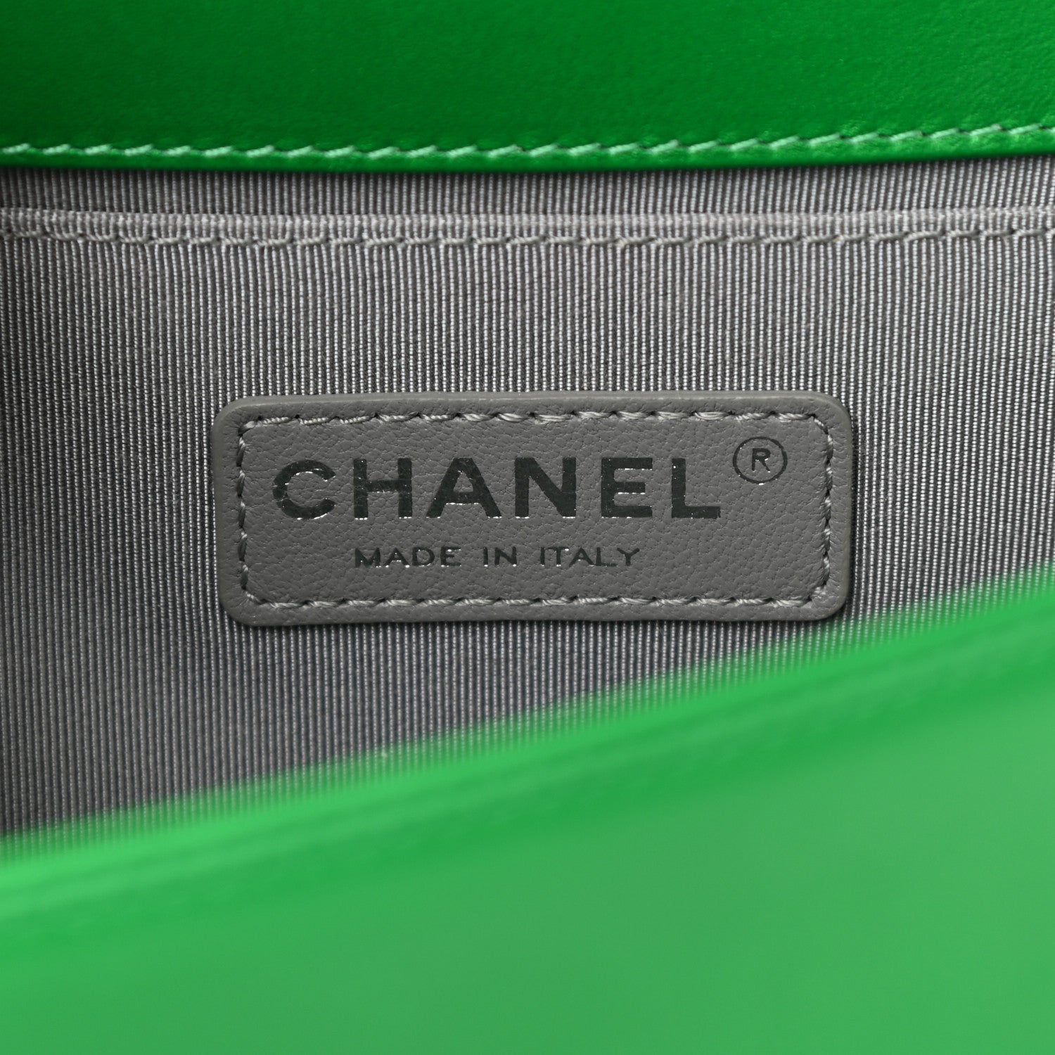 Chanel Metallic Calfskin Quilted Medium Boy Flap Green 6 of 11