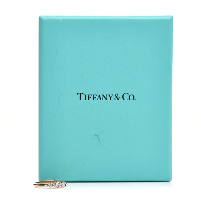Tiffany 18K Rose Gold Diamond Three Stone Milgrain Ring 49 5 5 of 5