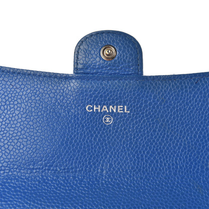 Chanel Caviar Quilted Large Flap Wallet Blue 6 of 9