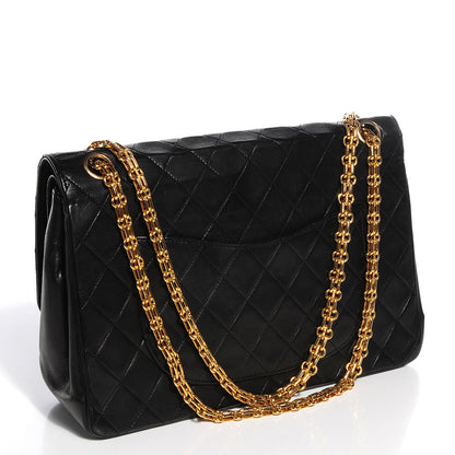 Chanel Lambskin Medium Mademoiselle Chain Double Flap Black 3 of 8