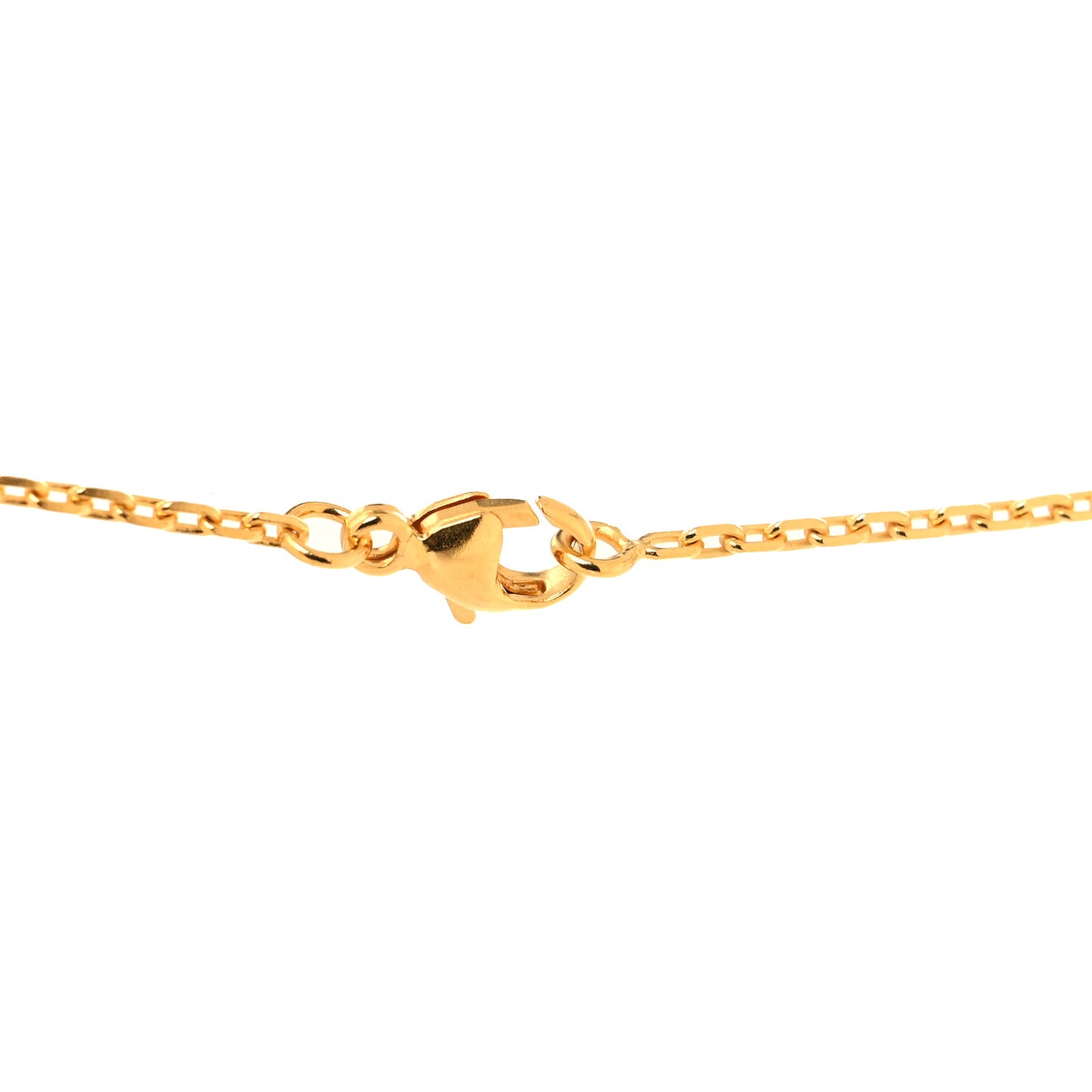 Lacquered Gold Mini Pop H Pendant Necklace White