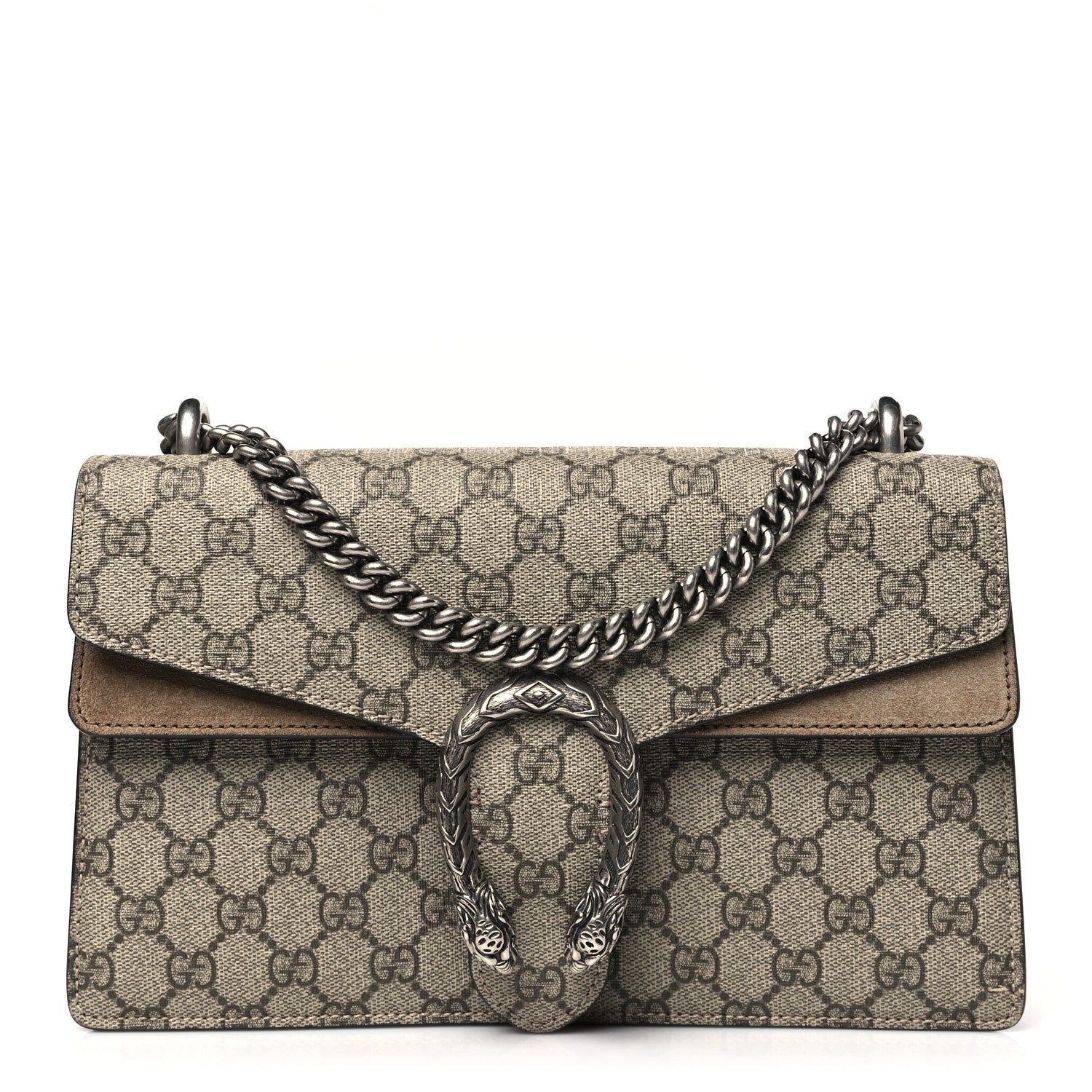 Gucci GG Supreme Monogram Small Dionysus Shoulder Bag Taupe 1 of 10