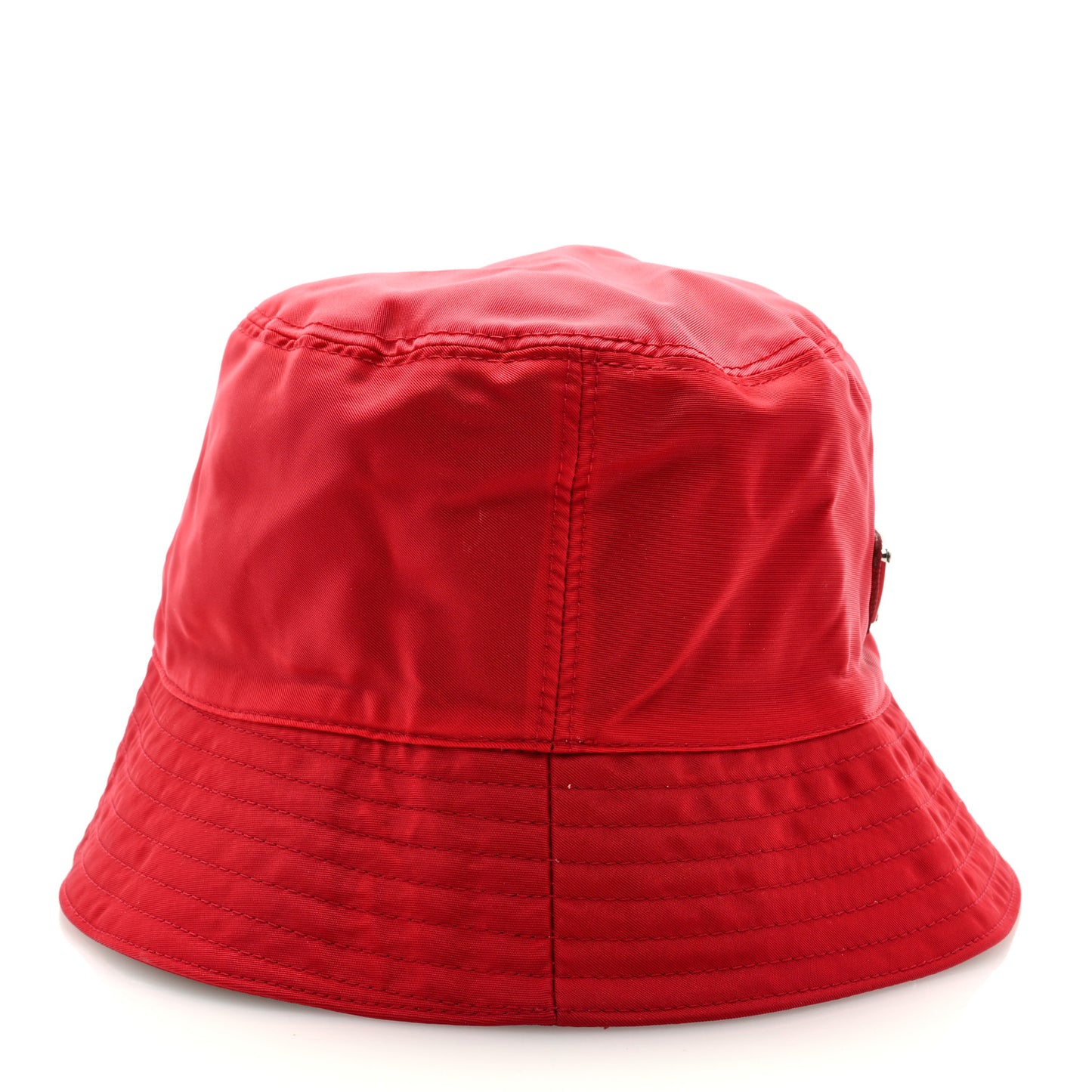Re-Nylon Metal Triangle Logo Womens Bucket Hat S Rosso