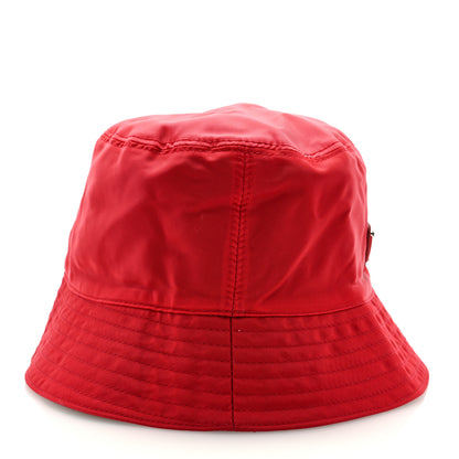 Prada Re-Nylon Metal Triangle Logo Womens Bucket Hat S Rosso 5 of 7