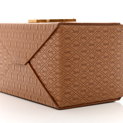 Saint Laurent Calfskin Monogram Take Away Box Dusty Vintage Brown Gold 9 of 9